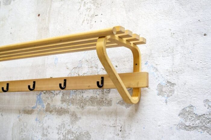 109c wall coat rack by alvar aalto for artek 1970s 5