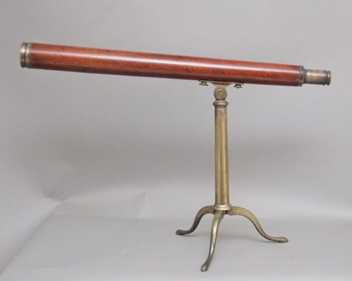 18th century mahogany and brass telescope by nairne blunt of london 1780s 10