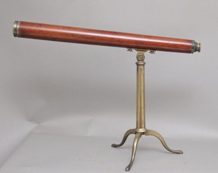 18th century mahogany and brass telescope by nairne blunt of london 1780s 11