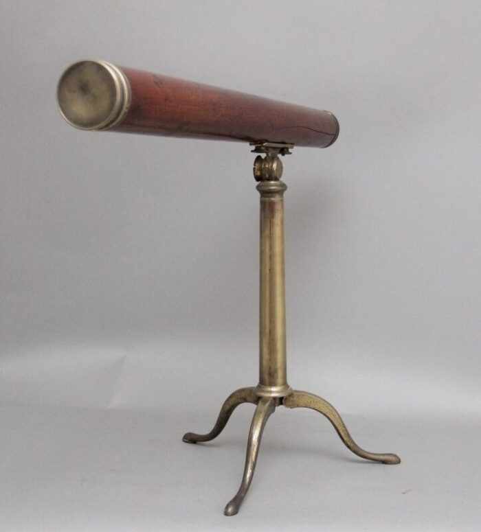 18th century mahogany and brass telescope by nairne blunt of london 1780s 12