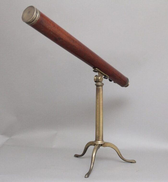 18th century mahogany and brass telescope by nairne blunt of london 1780s 13