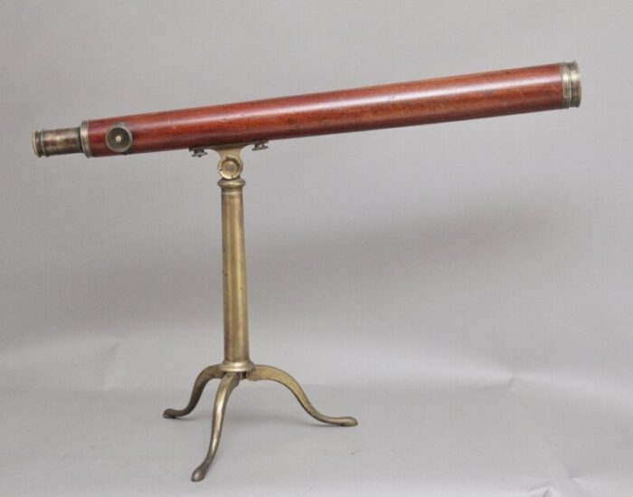 18th century mahogany and brass telescope by nairne blunt of london 1780s 9