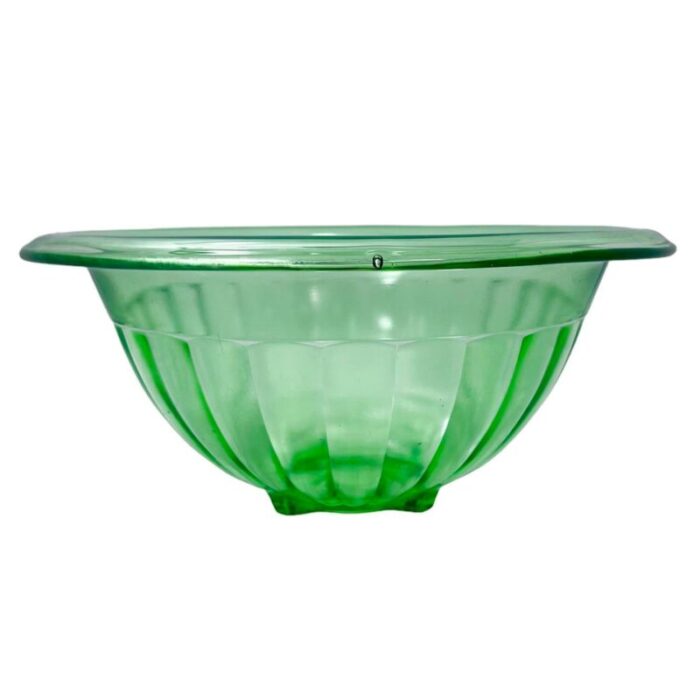 1940s art deco uranium glass bowl 1444