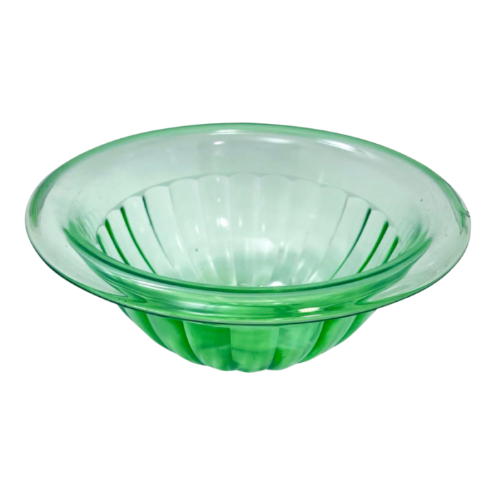 1940s art deco uranium glass bowl 2339