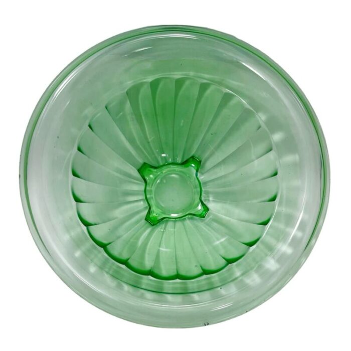 1940s art deco uranium glass bowl 3782