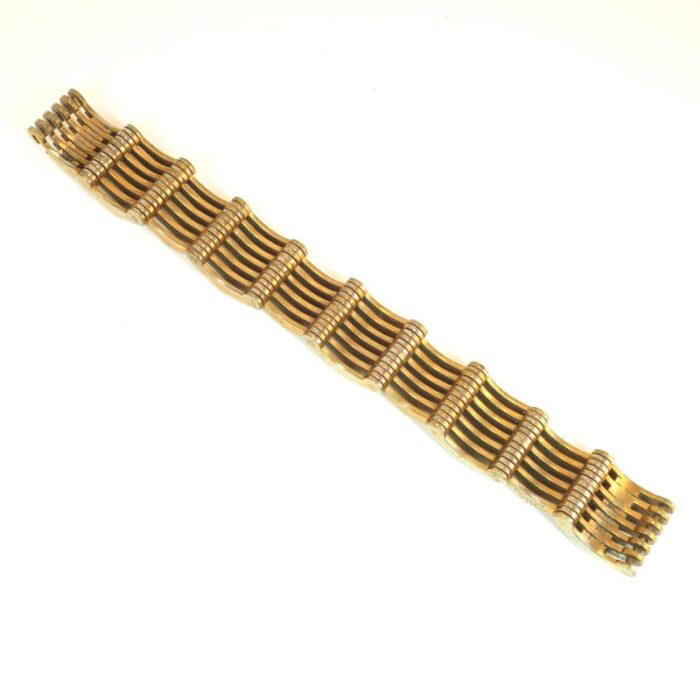 1940s designer roger edet paris modernist architectural link bracelet 1933