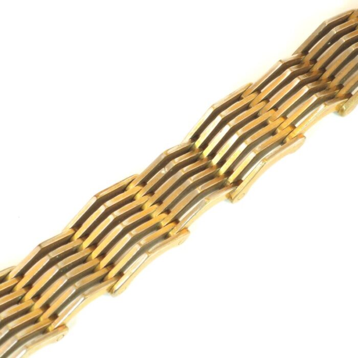 1940s designer roger edet paris modernist architectural link bracelet 8832