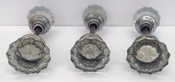 1940s glass door knobs set of 3 3006