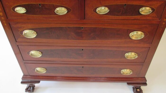 1940s mahogany china cabinet by mayflower colonial shops 2379