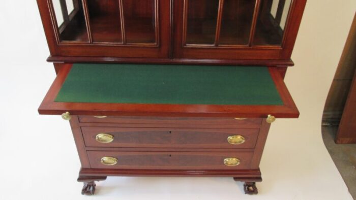 1940s mahogany china cabinet by mayflower colonial shops 4302