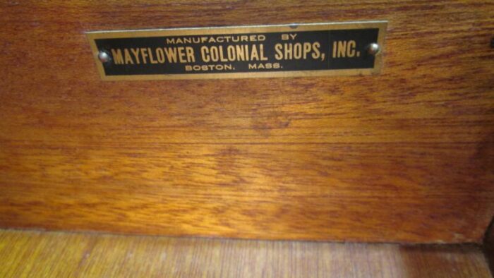 1940s mahogany china cabinet by mayflower colonial shops 4305