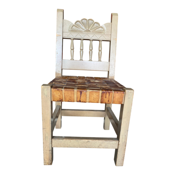 1940s mexican wpa handmade southwest spanish colonial chair 1697