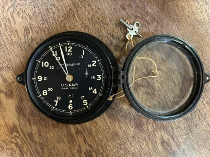 1940s navy chelsea boston co clock 2665