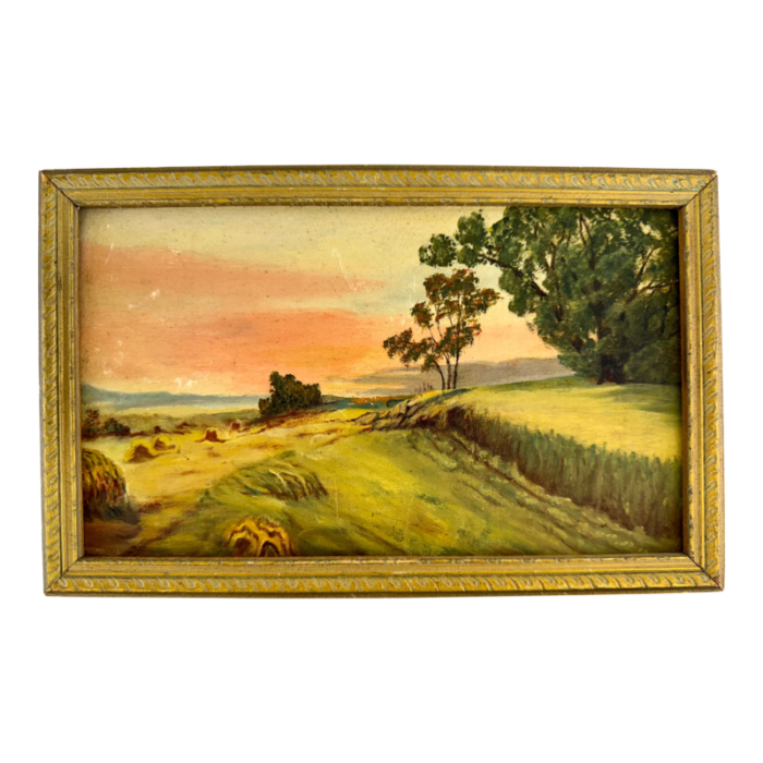 1940s vintage landscape painting framed 4883