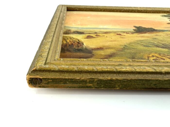 1940s vintage landscape painting framed 7489