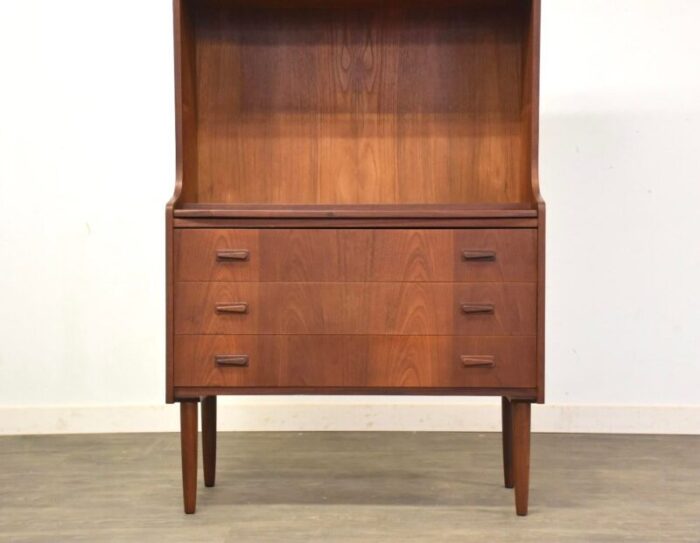 1960s danish modern teak bookcase cabinet 5150