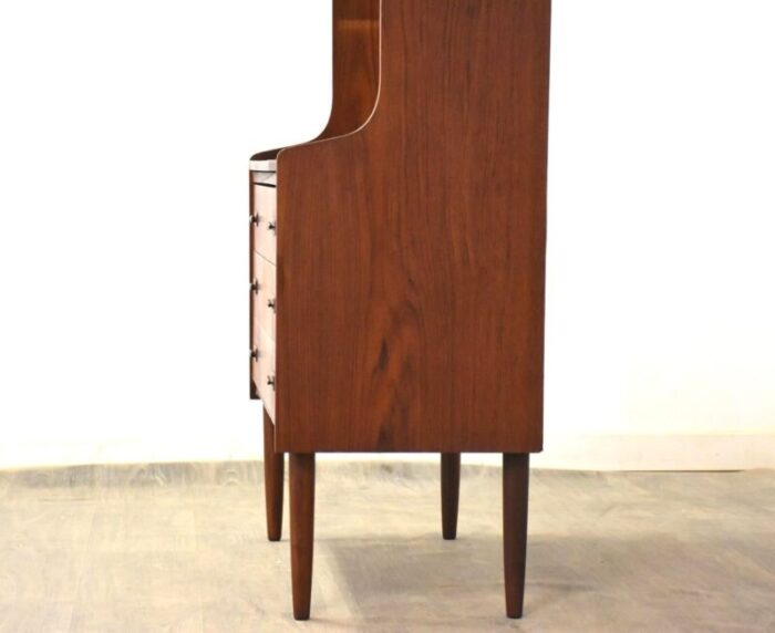 1960s danish modern teak bookcase cabinet 5297