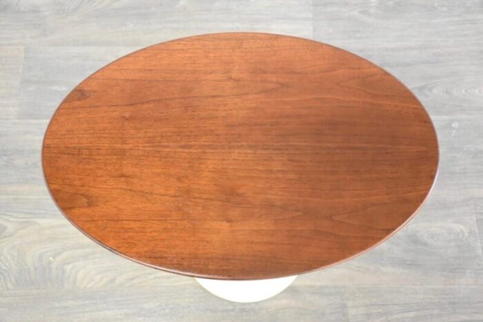 1960s eero saarinen for knoll walnut oval tulip end table 0401