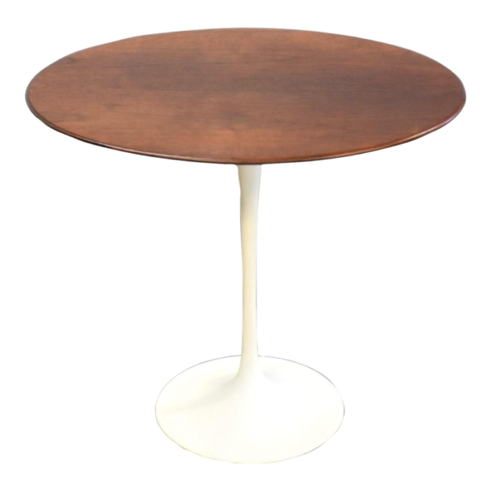 1960s eero saarinen for knoll walnut oval tulip end table 2462