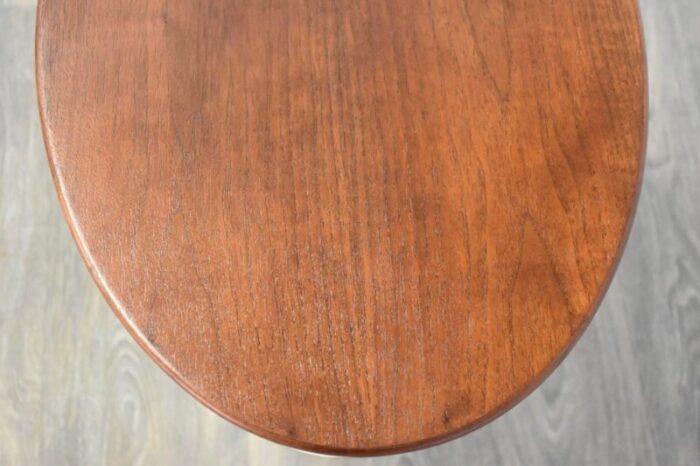 1960s eero saarinen for knoll walnut oval tulip end table 7423