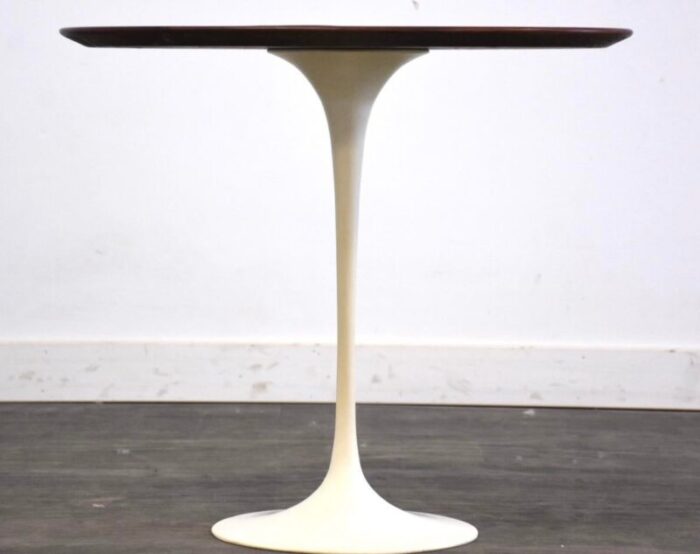 1960s eero saarinen for knoll walnut oval tulip end table 9251