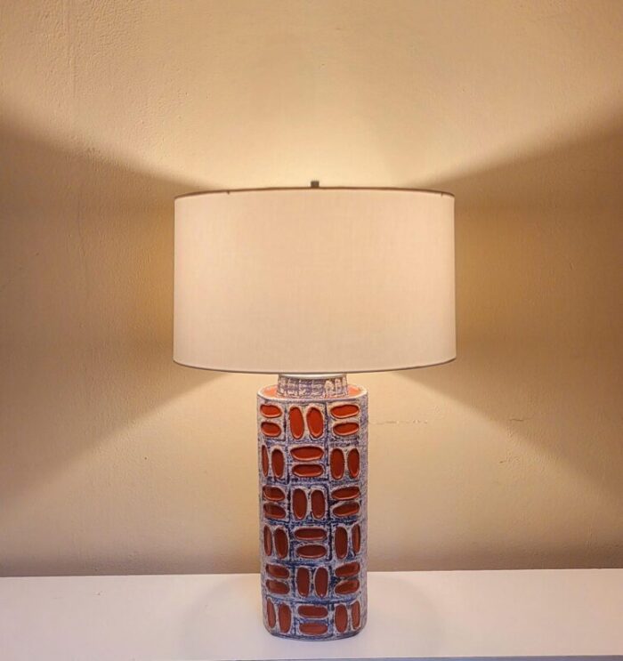 1960s ilse stephan ceramic lamp with shade 4011