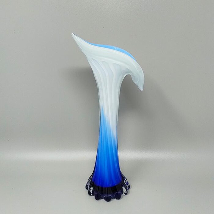 1960s jack in the pulpit calla lily vase in murano glass 0041