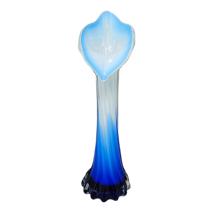 1960s jack in the pulpit calla lily vase in murano glass 2235