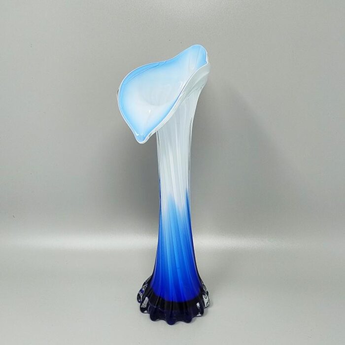 1960s jack in the pulpit calla lily vase in murano glass 5887