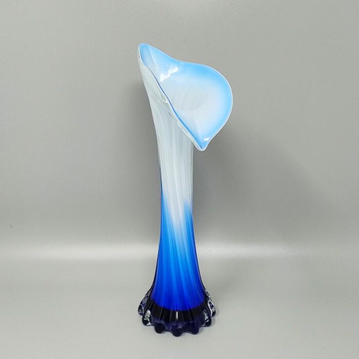 1960s jack in the pulpit calla lily vase in murano glass 6853