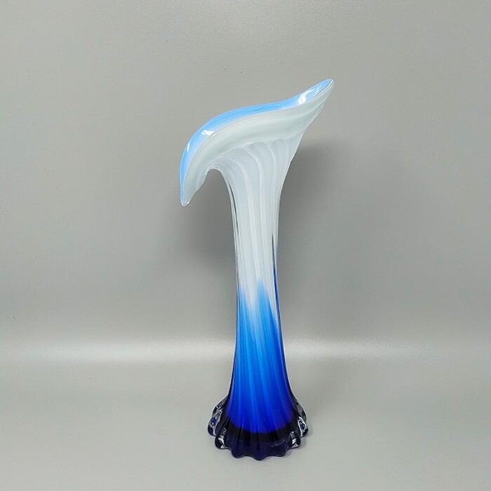 1960s jack in the pulpit calla lily vase in murano glass 7016