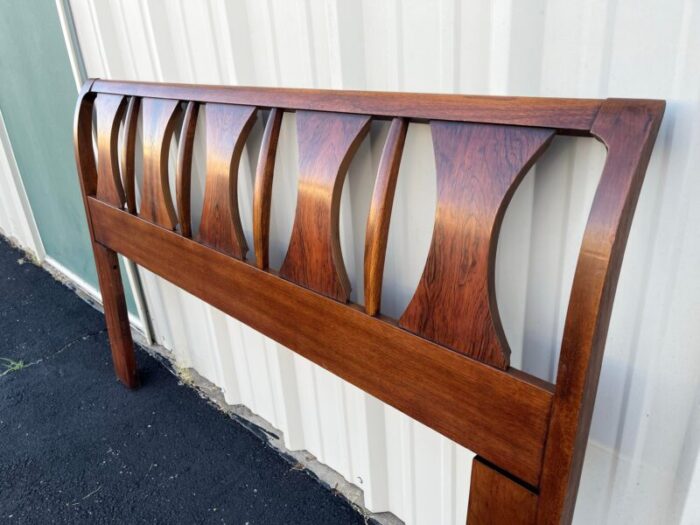 1960s kent coffey perspecta walnut rosewood and elm queen headboard 0339