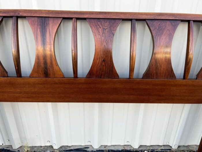 1960s kent coffey perspecta walnut rosewood and elm queen headboard 5607