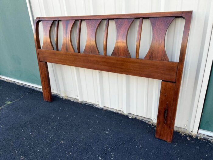 1960s kent coffey perspecta walnut rosewood and elm queen headboard 8914