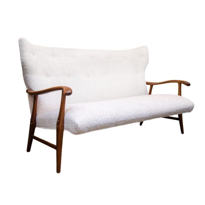 1960s scandinavian wingback settee 0067