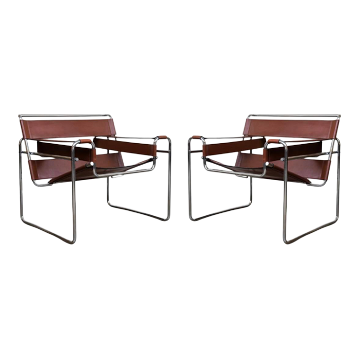 1960s wassily chair by marcel breuer for gavina set of 2 3274