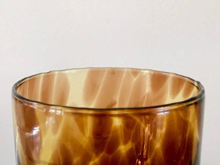 1970s barovier and toso tortoise shell cocktail glasses set of 6 5776