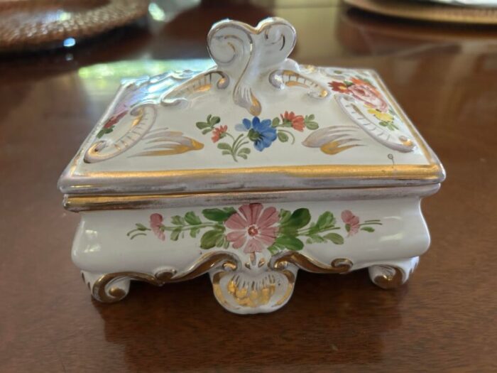 1970s hand painted deruta ceramic jewelry box 2470