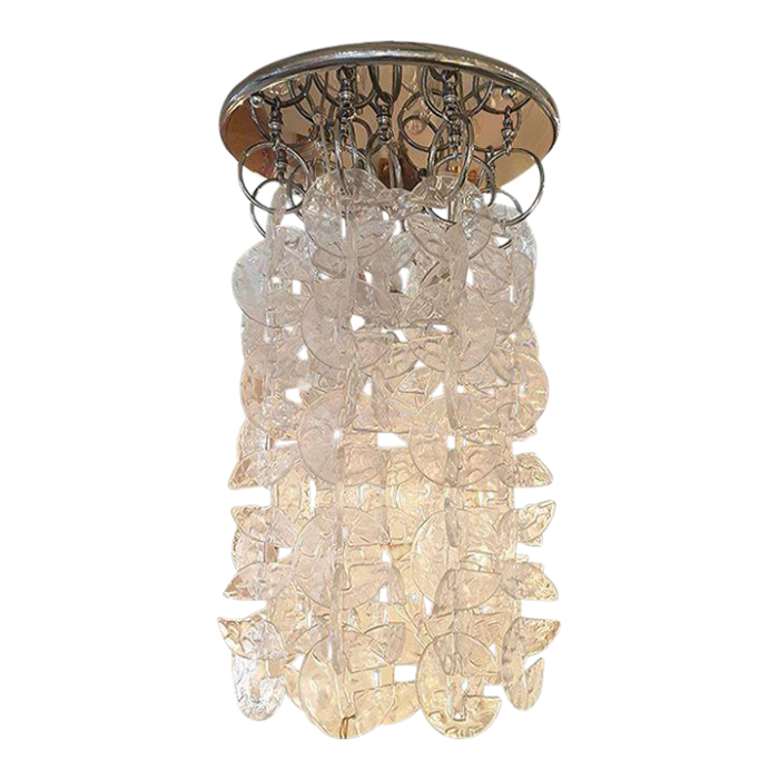 1970s murano glass chandelier by mazzega italy 4343