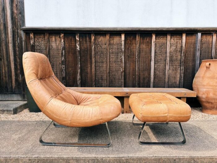 1970s percival lafer mid century brazilian earth chair set armchair ottoman 2559