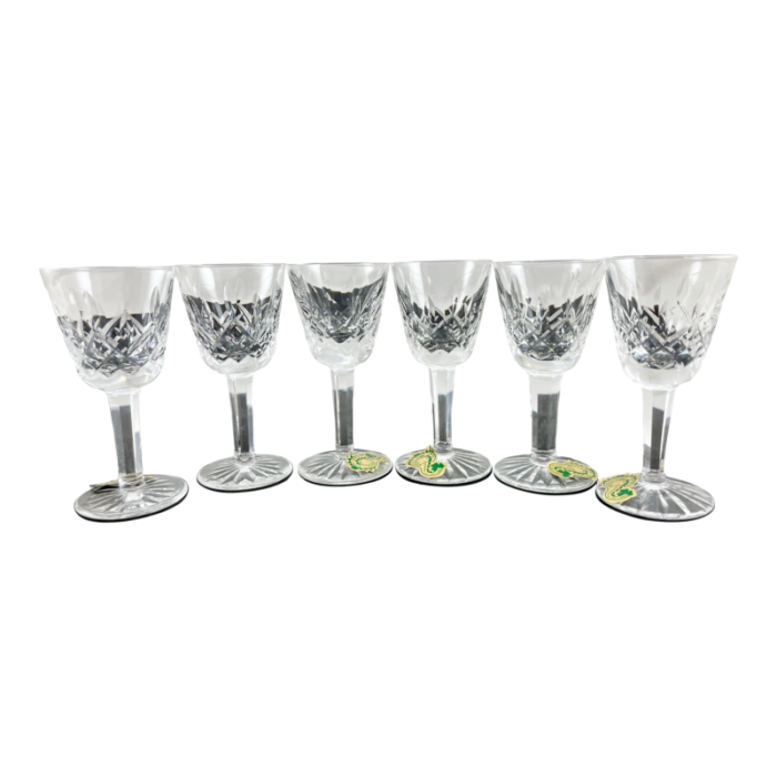 1970s waterford crystal lismore cordial glasses set of 6 1376