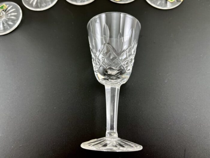 1970s waterford crystal lismore cordial glasses set of 6 7862