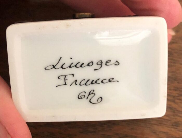 1980s limoges porcelain box 1618