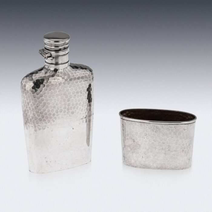 19th century american silver hip flask from gorham 1880s 2