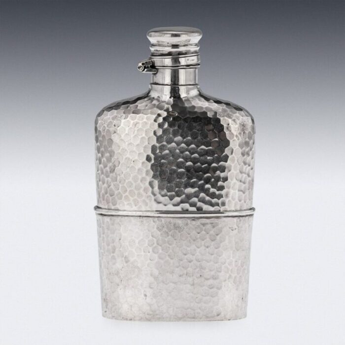 19th century american silver hip flask from gorham 1880s 3