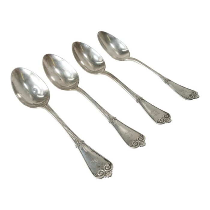 19th century american sterling silver spoons in beekman pattern from tiffany co set of 4 1