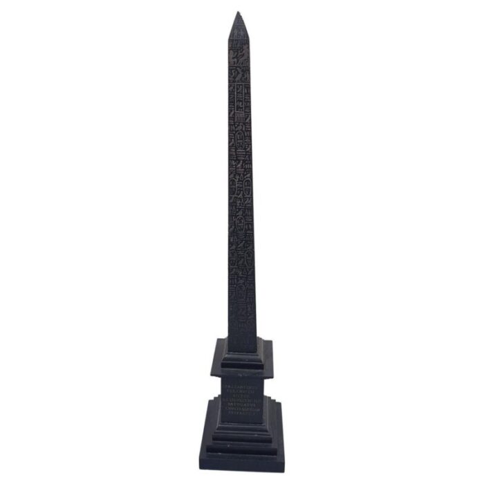 19th century belgian black marble obelisk 4