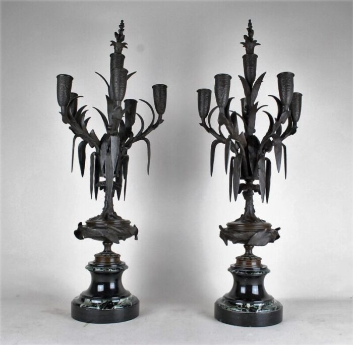 19th century bronze and marble clock and candleholders by james pradier set of 3 13