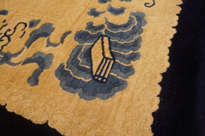 19th century chinese peking carpet with tone on tone pattern 1233