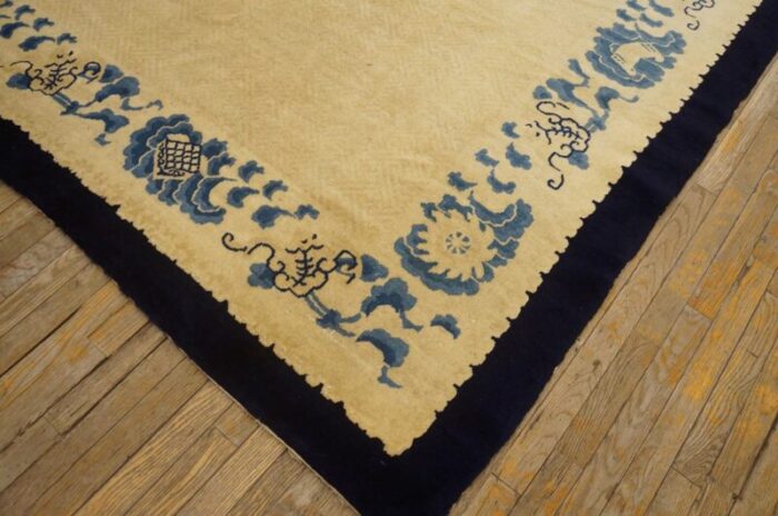 19th century chinese peking carpet with tone on tone pattern 4875